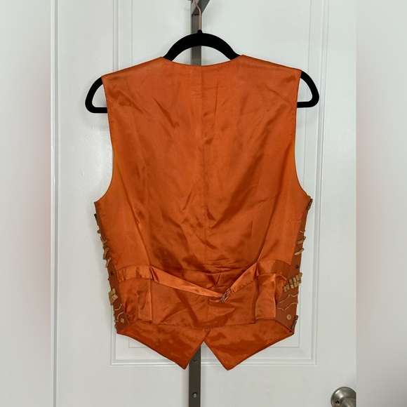 Vintage Kenar Boho Linen Beaded Vest - Picture 5 of 5